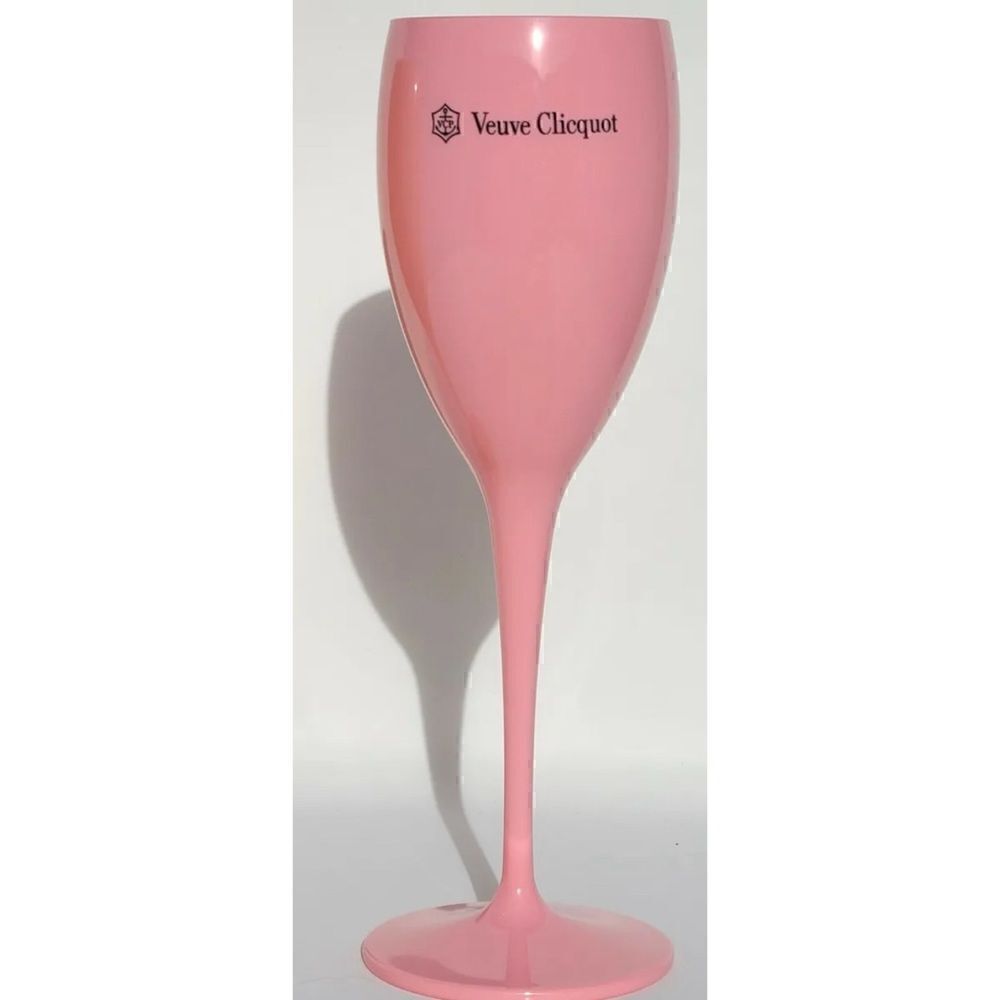 Veuve Clicquot  Pink Rose Acrylic Champagne Flutes /Set of 2/ New